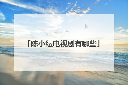 陈小纭电视剧有哪些