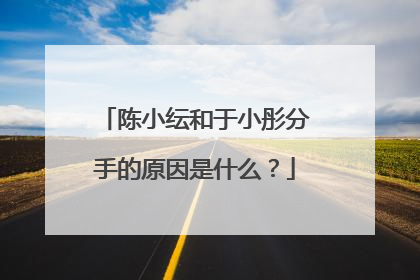 陈小纭和于小彤分手的原因是什么？