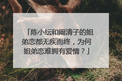 陈小纭和阚清子的姐弟恋都无疾而终，为何姐弟恋难拥有爱情？