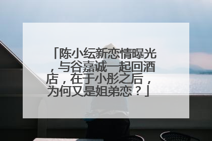 陈小纭新恋情曝光，与谷嘉诚一起回酒店，在于小彤之后，为何又是姐弟恋？