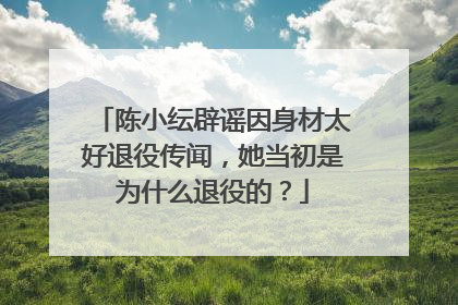 陈小纭辟谣因身材太好退役传闻,她当初是为什么退役的?