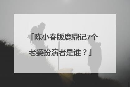 陈小春版鹿鼎记7个老婆扮演者是谁？