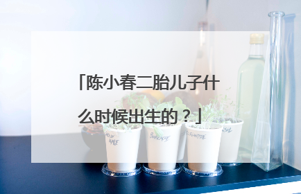 陈小春二胎儿子什么时候出生的?