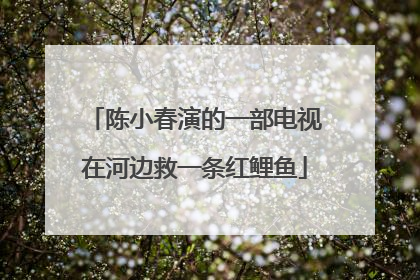 陈小春演的一部电视在河边救一条红鲤鱼