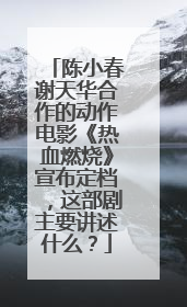 陈小春谢天华合作的动作电影《热血燃烧》宣布定档,这部剧主要讲述什么?