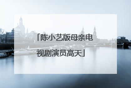 陈小艺版母亲电视剧演员高天