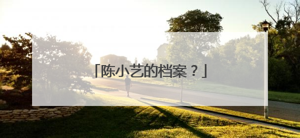陈小艺的档案?
