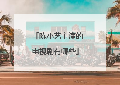 陈小艺主演的电视剧有哪些