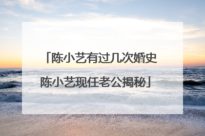 陈小艺有过几次婚史陈小艺现任老公揭秘