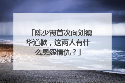 陈少霞首次向刘德华道歉，这两人有什么恩怨情仇？