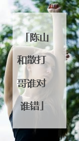 陈山和散打哥谁对谁错