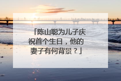 陈山聪为儿子庆祝首个生日，他的妻子有何背景？