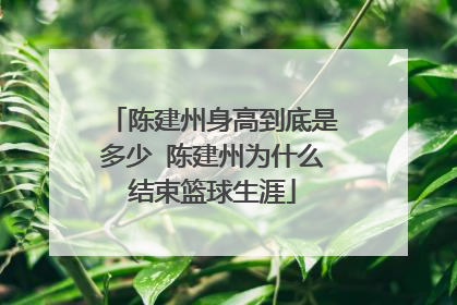陈建州身高到底是多少 陈建州为什么结束篮球生涯