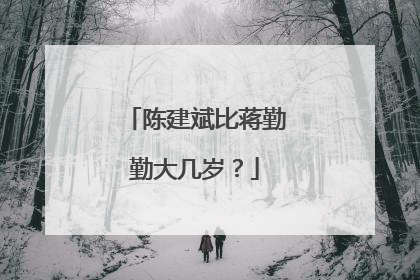 陈建斌比蒋勤勤大几岁？
