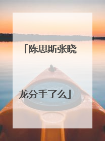 陈思斯张晓龙分手了么