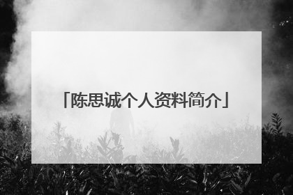 陈思诚个人资料简介