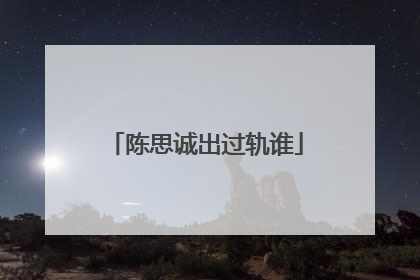 陈思诚出过轨谁