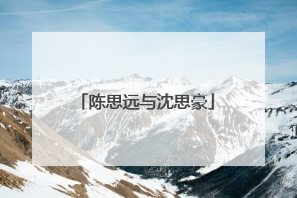 陈思远与沈思豪