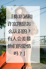 陈意涵和许富翔是怎么认识的?有人会羡慕他们的爱情吗?