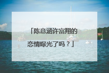 陈意涵许富翔的恋情曝光了吗?