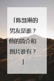 陈慧琳的男友是谁?他的简介和图片谁有?