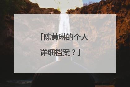 陈慧琳的个人详细档案？