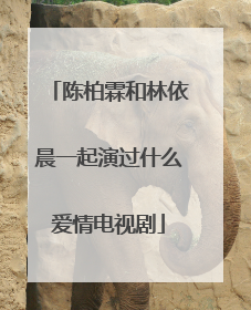 陈柏霖和林依晨一起演过什么爱情电视剧