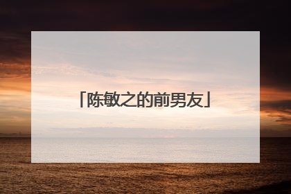 陈敏之的前男友