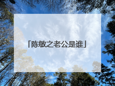 陈敏之老公是谁