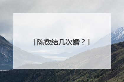 陈数结几次婚？
