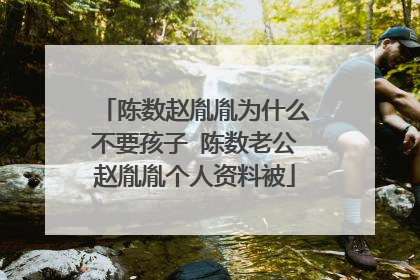 陈数赵胤胤为什么不要孩子 陈数老公赵胤胤个人资料被