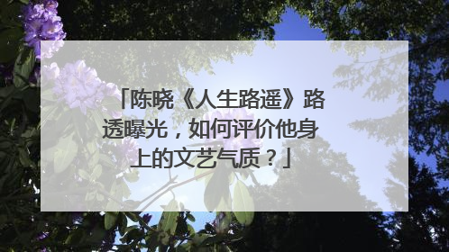陈晓《人生路遥》路透曝光,如何评价他身上的文艺气质?