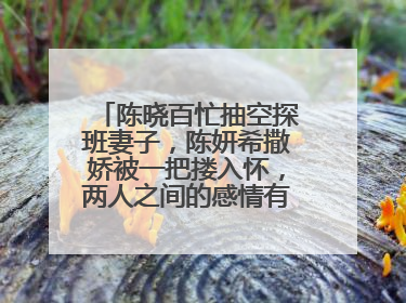 陈晓百忙抽空探班妻子,陈妍希撒娇被一把搂入怀,两人之间的感情有多好?