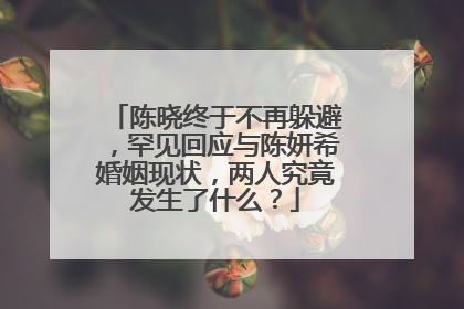 陈晓终于不再躲避,罕见回应与陈妍希婚姻现状,两人究竟发生了什么?