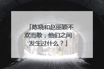 陈晓和赵丽颖不欢而散,他们之间发生过什么?