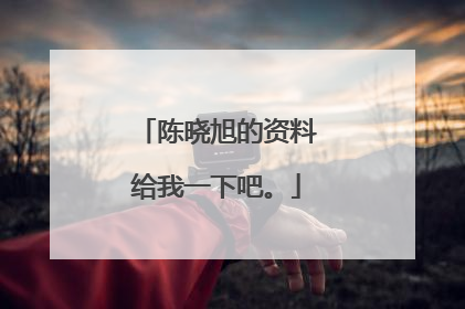 陈晓旭的资料给我一下吧。