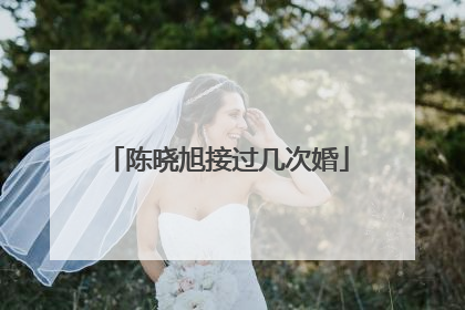 陈晓旭接过几次婚