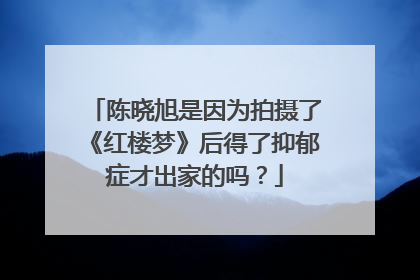 陈晓旭是因为拍摄了《红楼梦》后得了抑郁症才出家的吗?