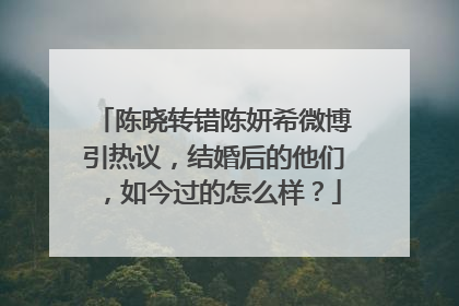 陈晓转错陈妍希微博引热议,结婚后的他们,如今过的怎么样?