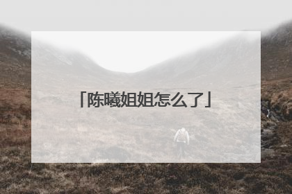 陈曦姐姐怎么了