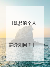 陈梦的个人简介如何?