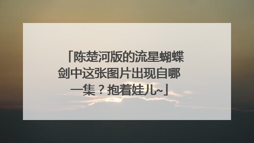 陈楚河版的流星蝴蝶剑中这张图片出现自哪一集?抱着娃儿~