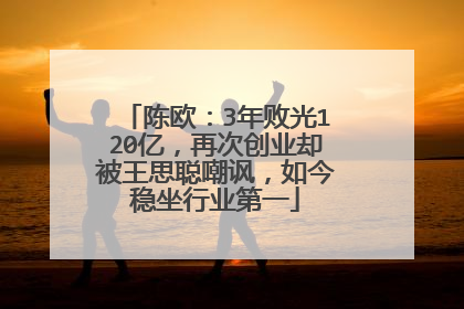 陈欧：3年败光120亿，再次创业却被王思聪嘲讽，如今稳坐行业第一