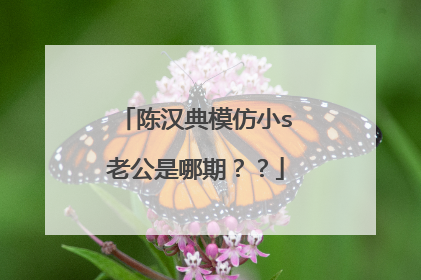 陈汉典模仿小s老公是哪期??