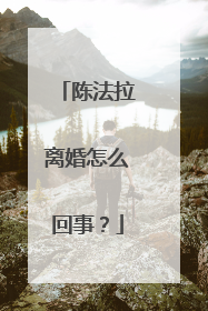 陈法拉离婚怎么回事？