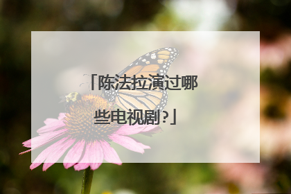 陈法拉演过哪些电视剧?