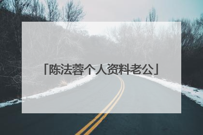 陈法蓉个人资料老公