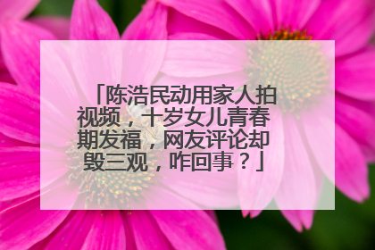 陈浩民动用家人拍视频,十岁女儿青春期发福,网友评论却毁三观,咋回事?