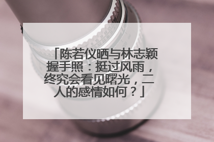 陈若仪晒与林志颖握手照:挺过风雨,终究会看见曙光,二人的感情如何?