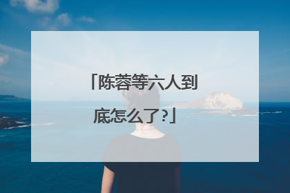 陈蓉等六人到底怎么了?
